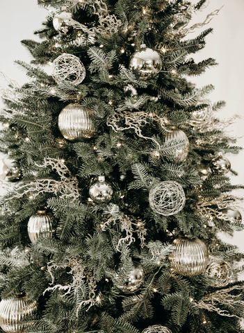 Midnight Silver Tree Decor Set