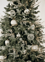 silver Christmas ornaments
