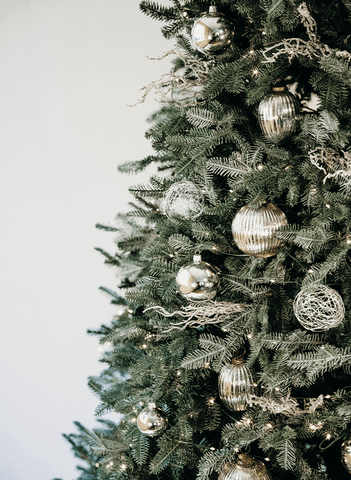 Midnight Silver Tree Decor Set