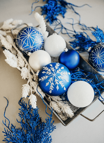 Classic Blue Tree Decor Set