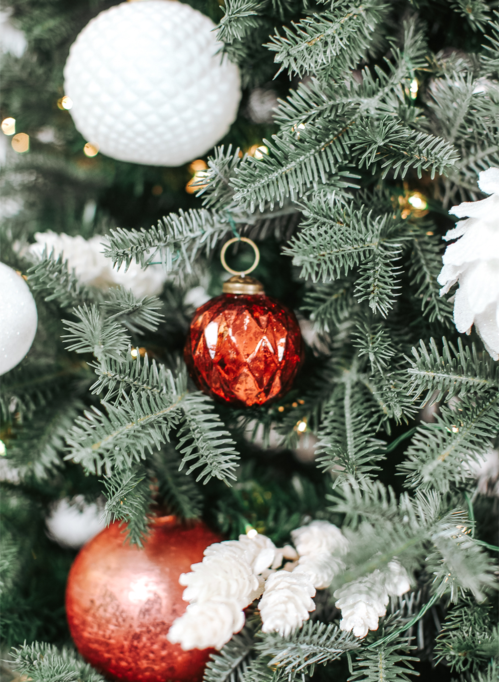 Modern Orange Christmas Bauble