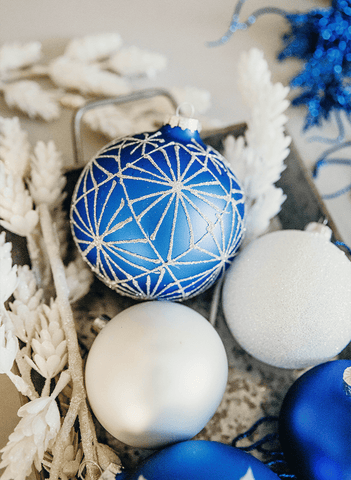 Classic Blue Tree Decor Set