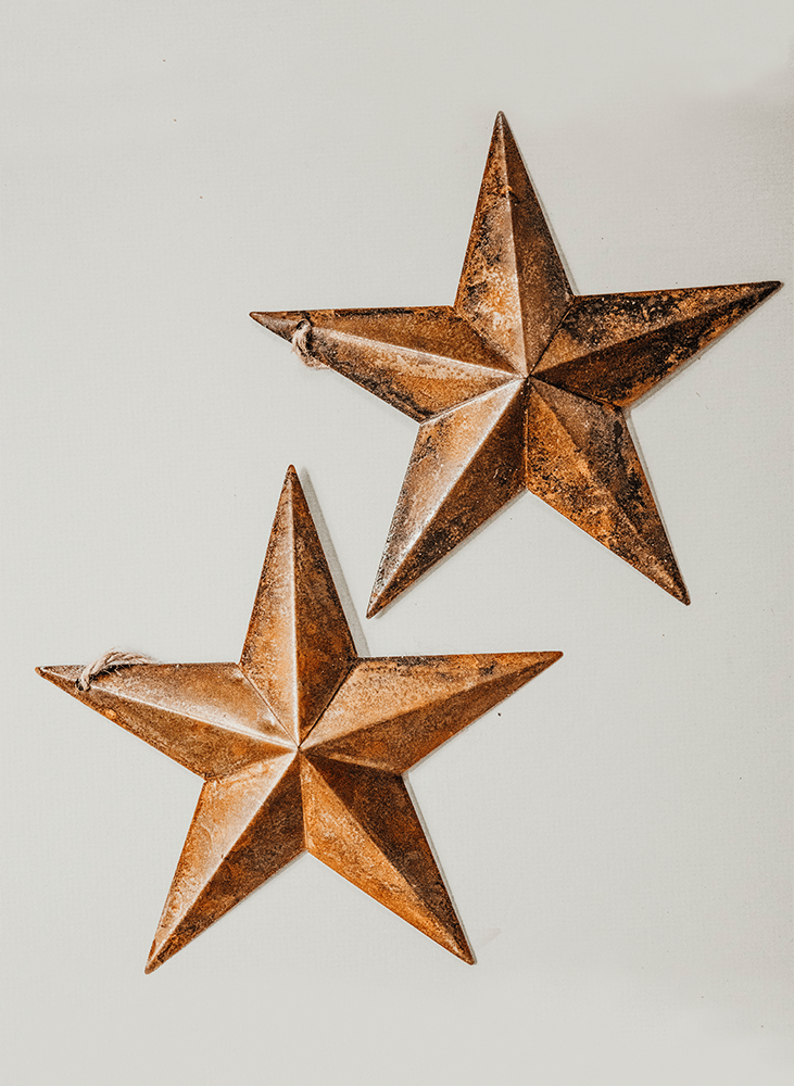 Metal rusty stars