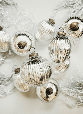 Midnight Silver Tree Decor Set