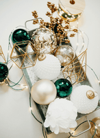 Unique modern Christmas ornament set