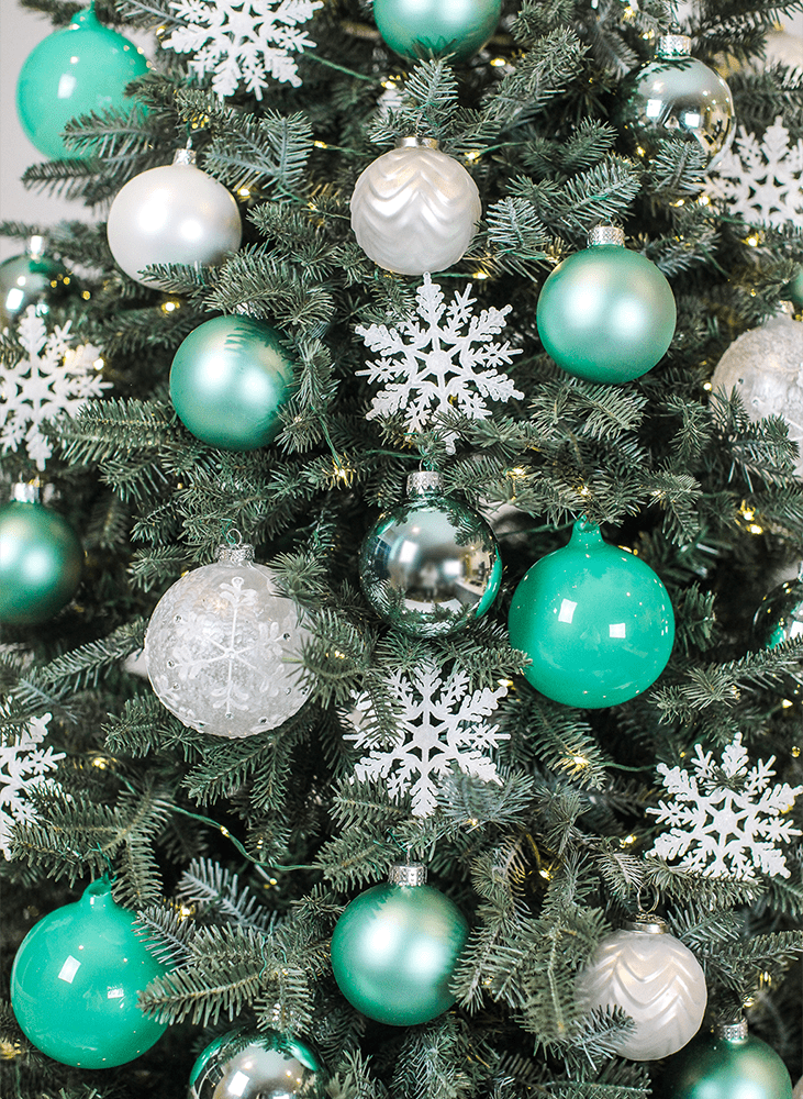 Teal online christmas balls