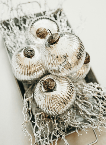 Midnight Silver Tree Decor Set