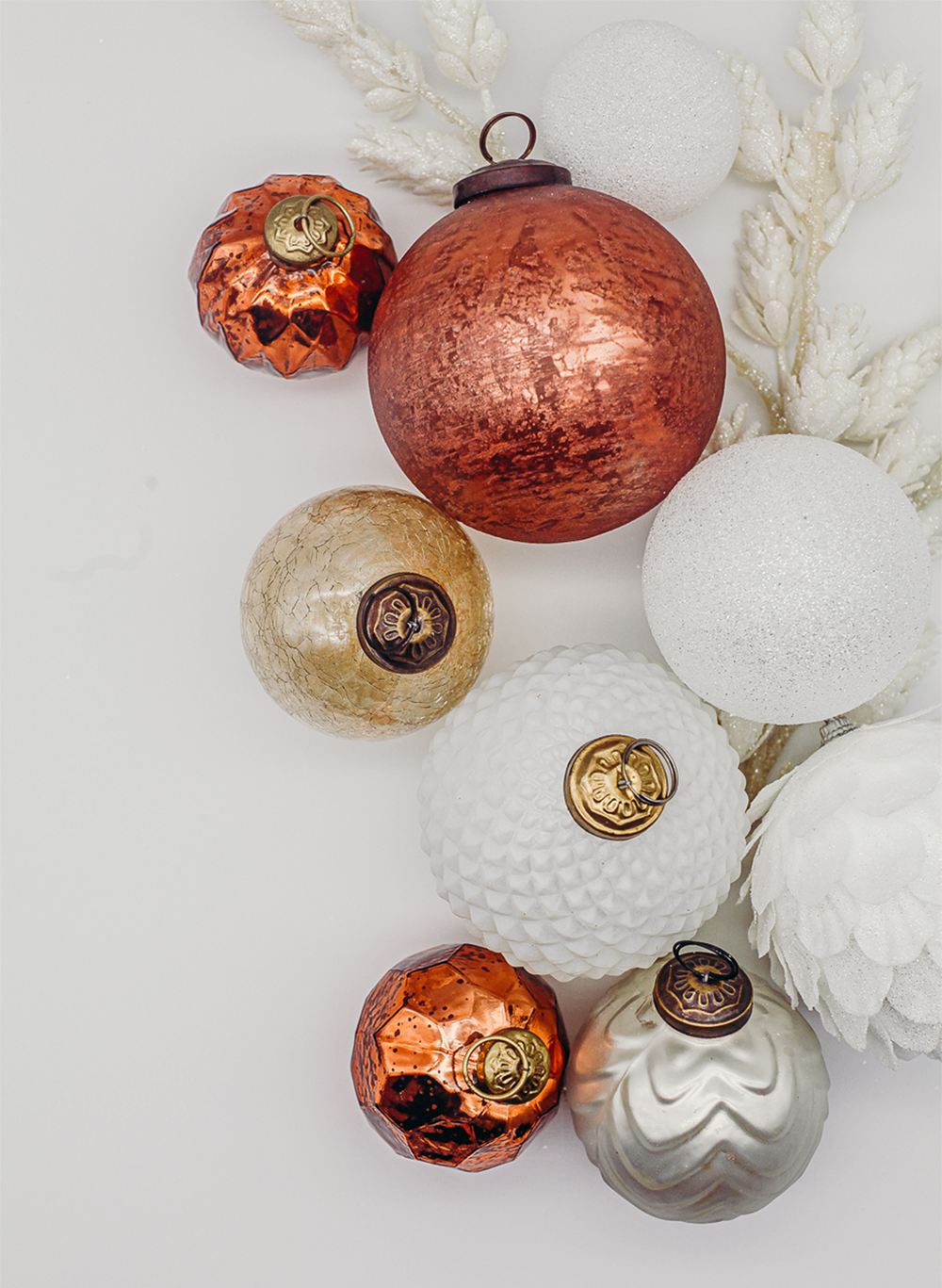 White and Orange Christmas Decor