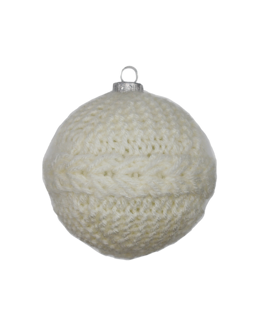 3 in Knitted White Ornaments