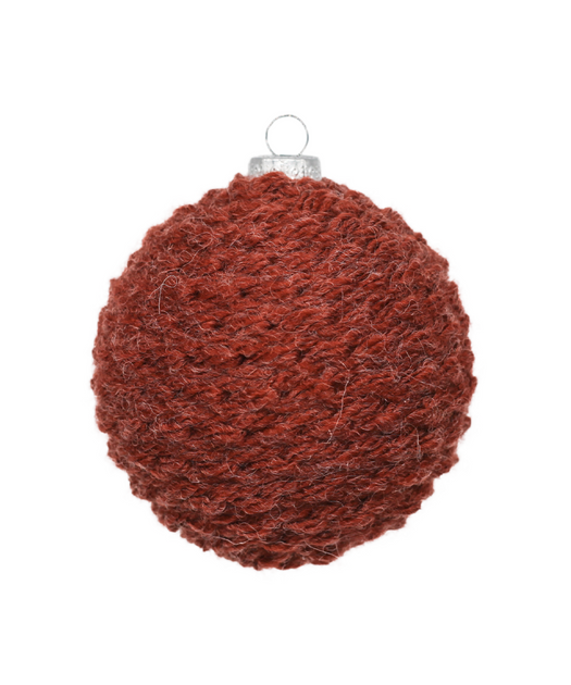 3 in Orange Yarn Ornaments