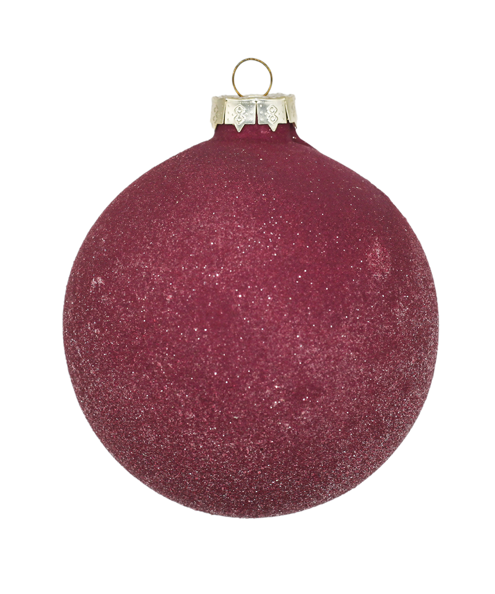 4 in Sparkly Purple Ornaments