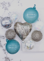 Blue and Silver Christmas Ornaments