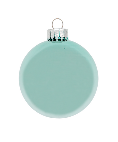 3 in Teal Shiny Ornament