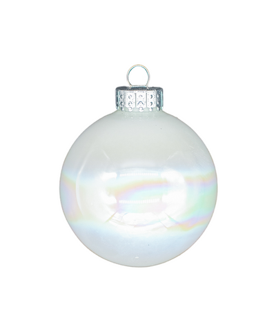 2.5 in Iridescent White Baubles